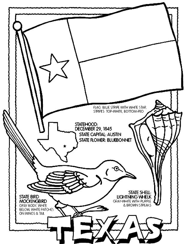 Texas Coloring Page Crayola Com   359 